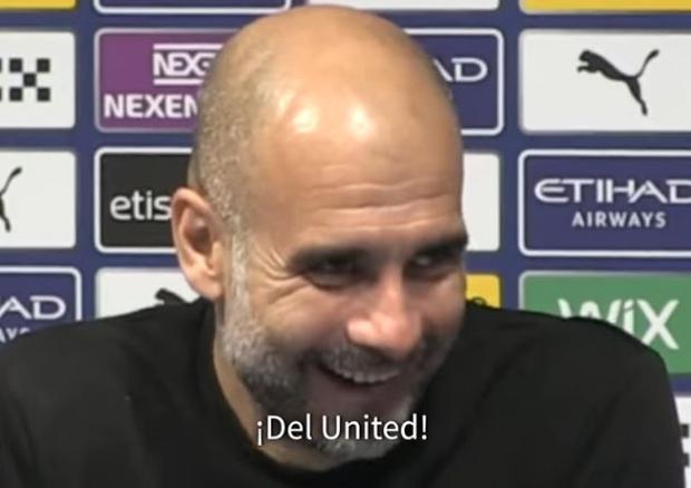 Guardiola's response to a Manchester United fan journalist.  (Photo: Capture)