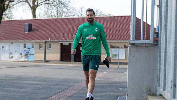 Claudio Pizarro arrancó con los trabajos de rehabilitación. (Foto: Werder Bremen)