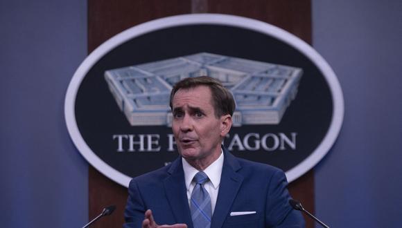 El portavoz del Pentágono, John Kirby, habla durante una conferencia de prensa. (Foto de archivo: ANDREW CABALLERO-REYNOLDS / AFP)