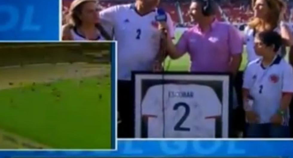 Andrés Escobar, exseleccionado de Colombia en el Mundial Estados Unidos 1994, fue homenajeado en la previa del partido inaugural de la Copa América Centenario. (Foto: Captura - YouTube)