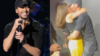 Enrique Iglesias sorprendió a todos dándole un largo beso en la boca a una fan