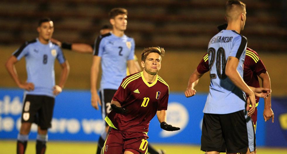 Uruguay vs Venezuela se enfrentaron por el Hexagonal Final del Sudamericano Sub 20. (Foto: EFE)