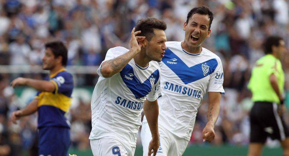 Z&aacute;rate celebrando uno de sus goles. (Foto: Facebook de V&eacute;lez)