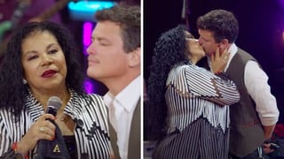 ¡Lo besó! Eva Ayllón y Óscar López Arias protagonizan tierna escena en show EN VIVO
