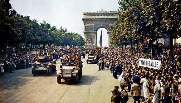 La liberación de París en 1944. (Foto: Wikimedia)