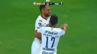 Pumas UNAM vs. Atlas: Kevin Escamilla anotó para felinos tras error de arquero en Liga MX | VIDEO