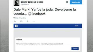 Facebook: finalmente, Guido Culasso volvió a tener perfil