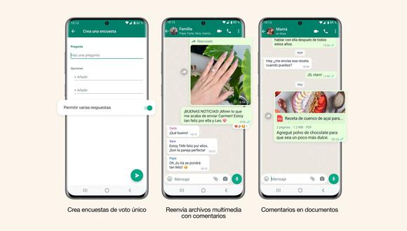 WhatsApp ha agregado nuevas funciones para las encuestas y los archivos.