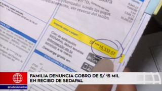 Chorrillos: Sedapal se pronunció sobre recibo de S/ 15 mil que le emitió a una usuaria | VIDEO