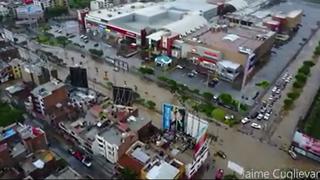 Inundación desde el aire: estudiante grabó Trujillo con dron