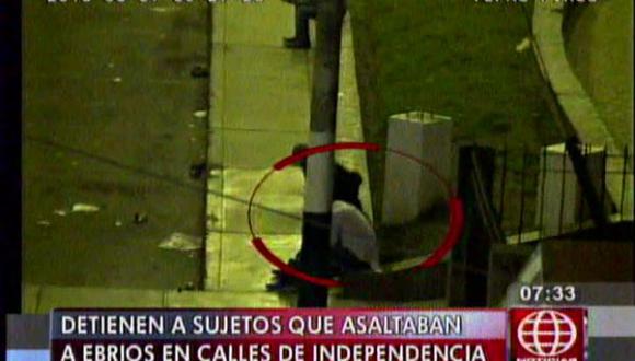 Independencia: cámaras captan cómo asaltaban a sujetos ebrios