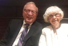 Mujer de 90 años cumple el último deseo de su fallecido esposo y se casa con su mejor amigo