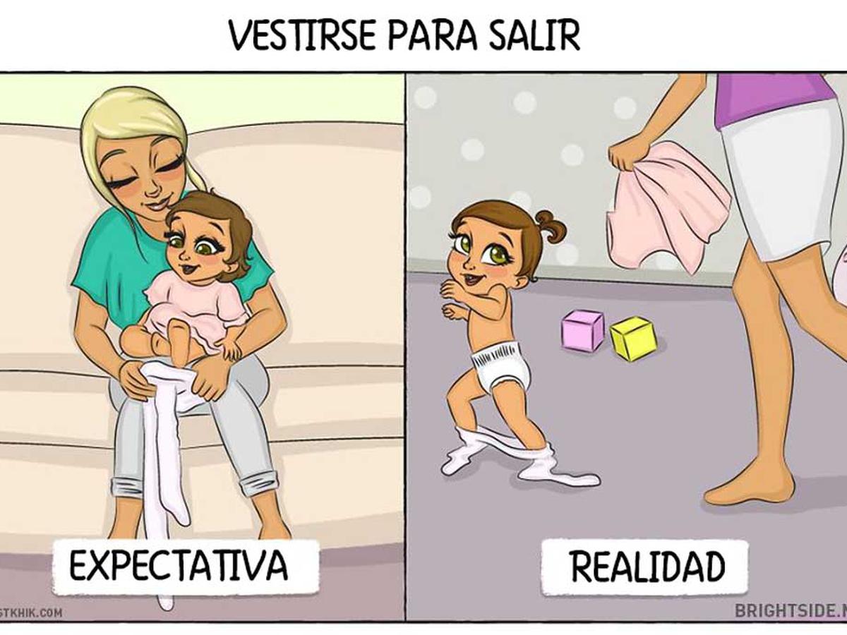 5 expectativas vs 5 realidades de la maternidad