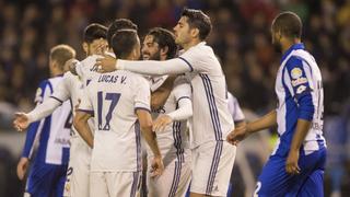 Real Madrid goleó 6-2 al Deportivo y sigue de escolta del Barza