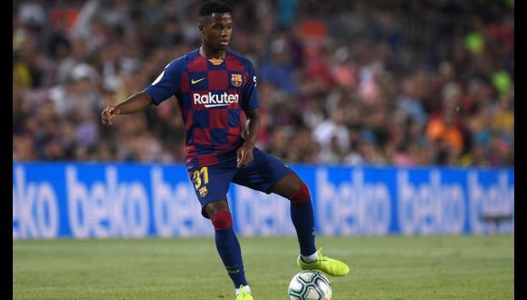 Ansu Fati, nacido en Guinea-Bissau, debutó el domingo ante el Betis y es el segundo jugador más joven en debutar con el Barcelona en la Liga Española. (Foto: AFP)