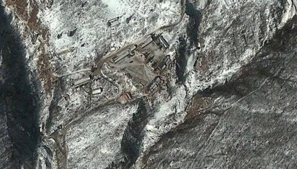 Lo poco que se sabe del centro de pruebas nucleares Punggye-ri es gracias a imágenes satelitales como esta. (Foto: DigitalGlobe)