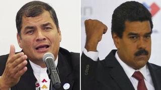Rafael Correa: los "conspiradores de siempre" tratan de deslegitimar a Maduro