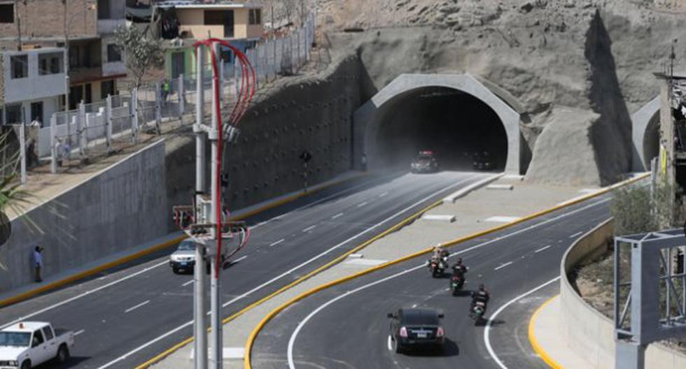 Nuevos horarios para el tránsito por los túneles de Santa Rosa y San Martín. (Foto: Andina)