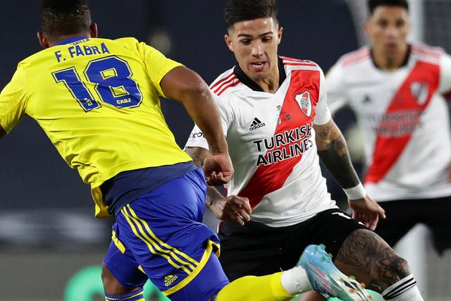 Boca enfrentó a River por Liga Profesional Argentina. Foto: AFP