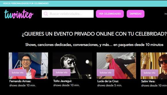 Tuvinteo es una plataforma en la que se pueden reservar videos con mensajes personalizados.