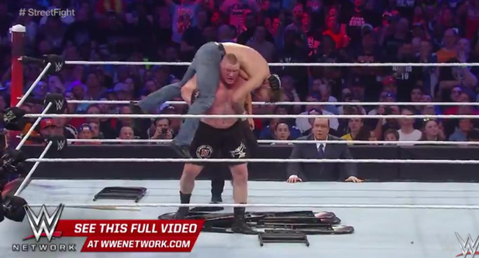 Así acabó Brock Lesnar con Dean Ambrose en una pelea callejera en WrestleMania 32 | Video: WWE