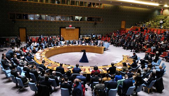 El Consejo de Seguridad de la ONU se reúne sobre la situación en Oriente Medio, incluida la cuestión palestina, en la sede de la ONU en Nueva York el 22 de diciembre de 2023. (Foto de Charly TRIBALLEAU / AFP)