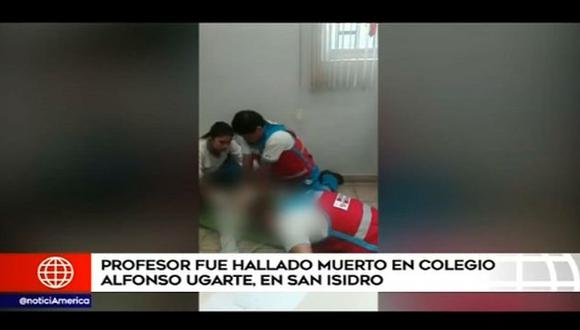 Docente del colegio emblemático Alfonso Ugarte fue identificado como Jaime García Castro (Captura: América Noticias)