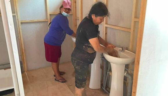 Los módulos sanitarios contribuirán a mantener la higiene y preservar la salud de las familias damnificadas a consecuencia de las intensas lluvias que provocaron desbordes y la caída de huaicos en Trujillo. (MVCS)