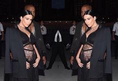 Kim Kardashian mostró su embarazo en transparencias de Givenchy | FOTOS
