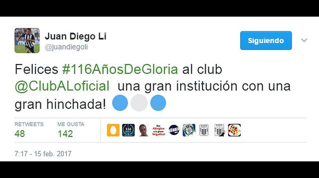 Alianza Lima recibe saludos en Twitter por sus 116 años - 6