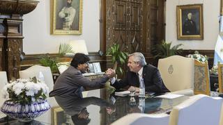 Alberto Fernández recibe al expresidente Evo Morales en la Casa Rosada