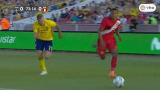 Perú vs. Suecia: André Carrillo realizó gran jugada individual pero se resbaló | VIDEO
