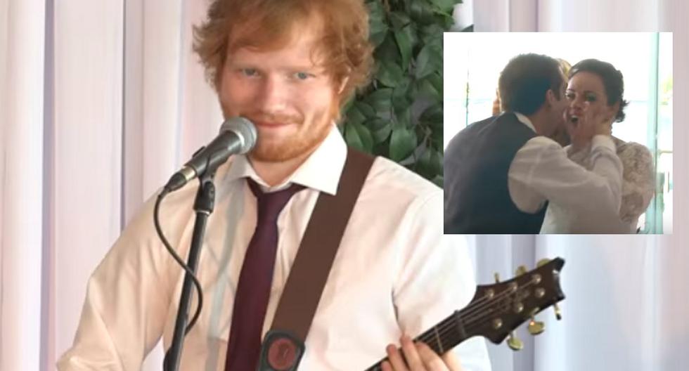Ed Sheeran dio sorpresa a pareja de esposos. (Foto: captura)