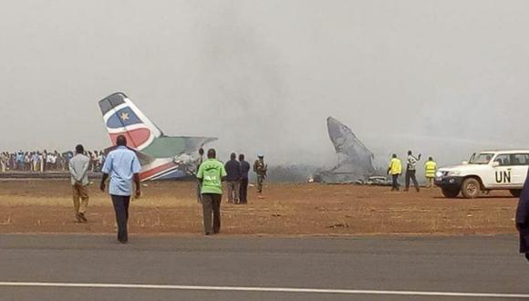 Sudán del Sur: Avión se estrella y deja 37 heridos