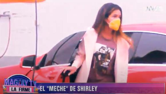 Shirley Arica conduce lujoso auto con licencia suspendida. (Foto: Captura Magaly TV: La Firme)