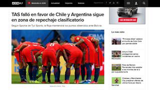 Eliminatorias: la reacción de los medios chilenos y argentinos luego de conocer fallo del TAS