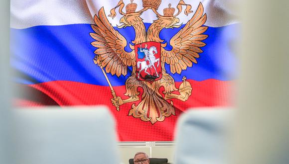 Rusia publicó un par de propuestas de seguridad de gran alcance dirigidas a la OTAN y Estados Unidos. En esta foto de archivo tomada el 23 de enero de 2019, el viceministro de Relaciones Exteriores de Rusia, Sergei Ryabkov, habla durante una sesión informativa.  (Foto de archivo: Vasily MAXIMOV / AFP)