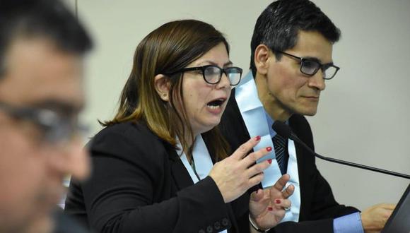 La procuradora adjunta Marilyn Vega sustentó el pedido para incorporar a OAS y LAMSAC como terceros civiles responsables. (Foto: Poder Judicial)