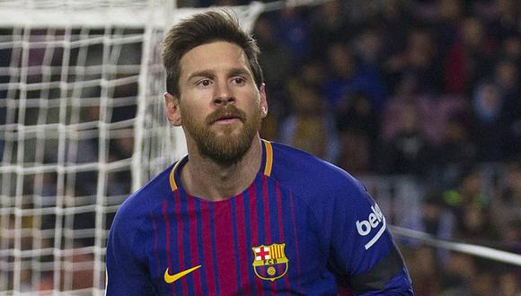 Lionel Messi recibió dos trofeos por parte del diario Marca de España: al de mejor jugador y máximo goleador del certamen local. (Foto: AFP)