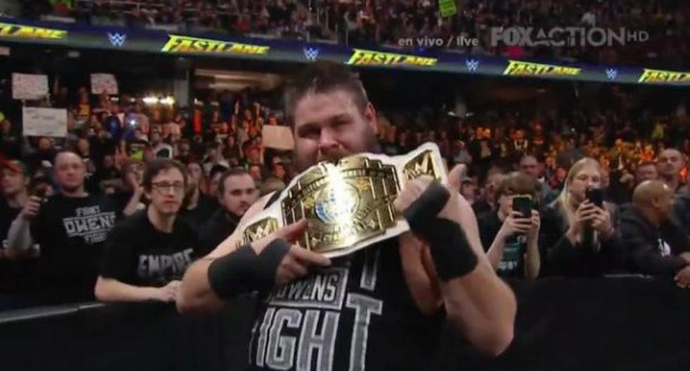 Kevin Owens venció a Dolph Ziggler en Fastlane y es campeón Intercontinental de la WWE. (Foto: Captura Video YouTube)