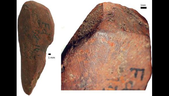 Piedras talladas pudieron haber sido partes de armas. (Foto: Hodgskiss T / Plos One)