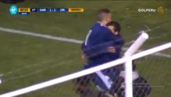 Gabriel Costa colocó el 1-1 en el duelo entre Sporting Cristal y Real Garcilaso, el cual se lleva a cabo en el Cusco (Foto: captura de pantalla)