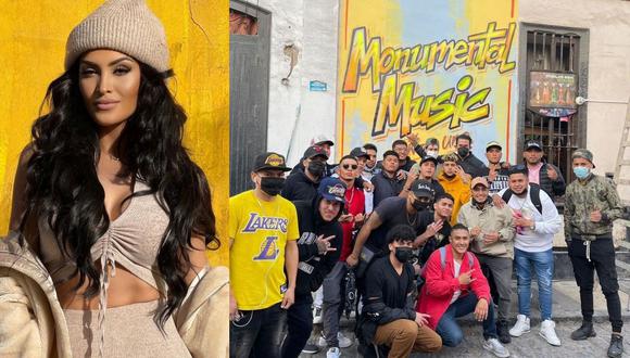 Micheille Soifer acompañó a jóvenes talentos en conciertos callejeros en el Callao. (Foto: Composición/Instagram)