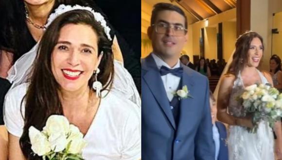 Verónica Linares reveló que su esposo estaba muy nervioso durante su boda. (Foto: Instagram)