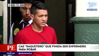 San Luis: capturan a raquetero que robaba vestido de enfermero | VIDEO