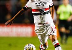 Christian Cueva pudo marcar aquí su primer gol con el Sao Paulo