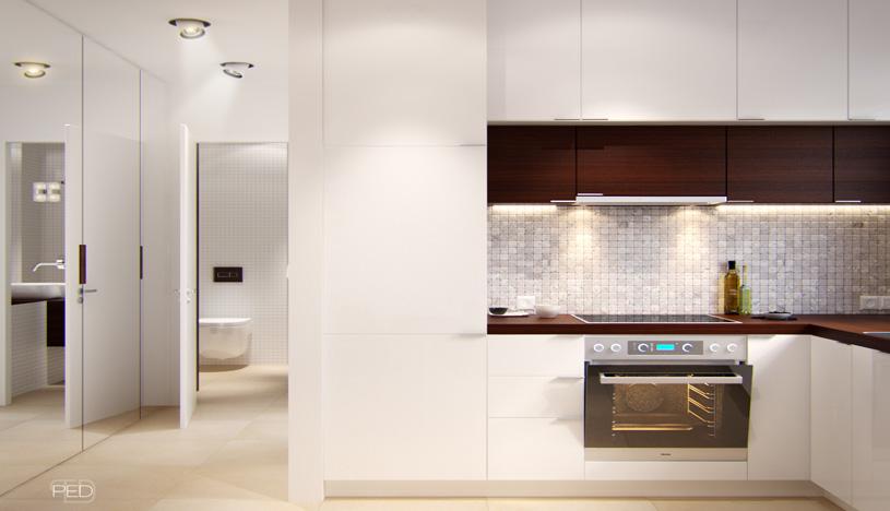 La cocina luce amplia y luminosa gracias a la combinación de tono claros y neutros. Este espacio luce moderno y funcional. (Foto: Simon Minaj)