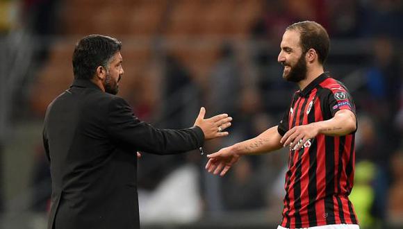 El entrenador del AC Milan aseguró que Gonzalo Higuaín "tiene que aportar algo más", dado que su arribo fue como futbolista estrella. (Foto: AP)