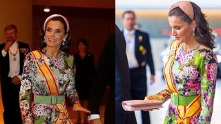 La reina Letizia impresiona con un vestido lleno de flores | FOTOS