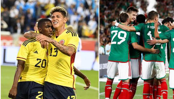 México vs. Colombia: Revisa todos los horarios, cadenas de transmisión, historial y demás sobre este interesante duelo amistoso internacional entre aztecas y cafeteros. (Foto: Composición futbolred.com / FCF | EFE)